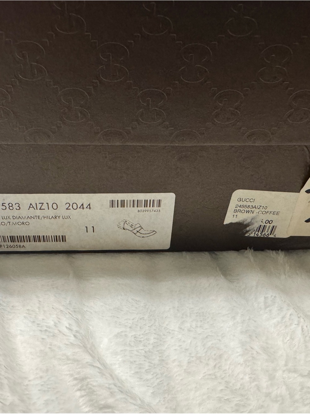 Gucci Dark Brown Patterned Leather Slip-On Loafers - Picture 8 of 8